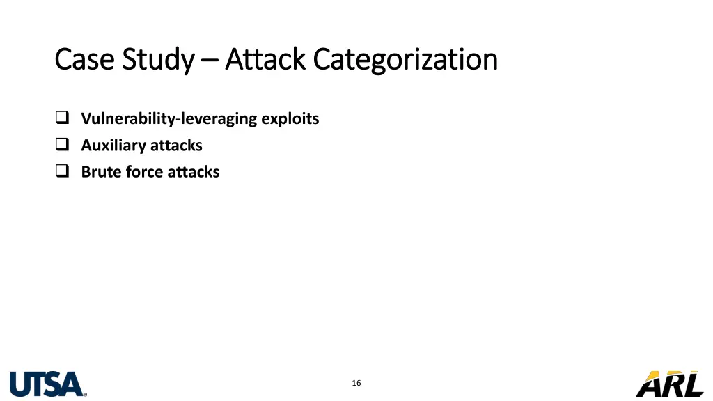 case study case study attack categorization