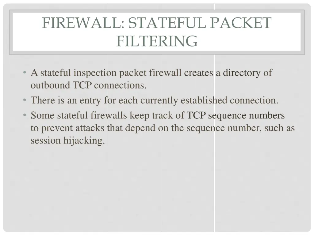 firewall stateful packet filtering 1