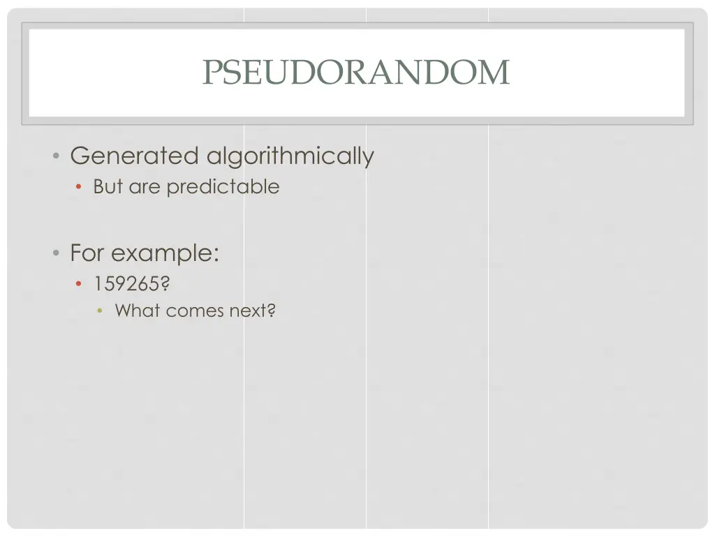 pseudorandom