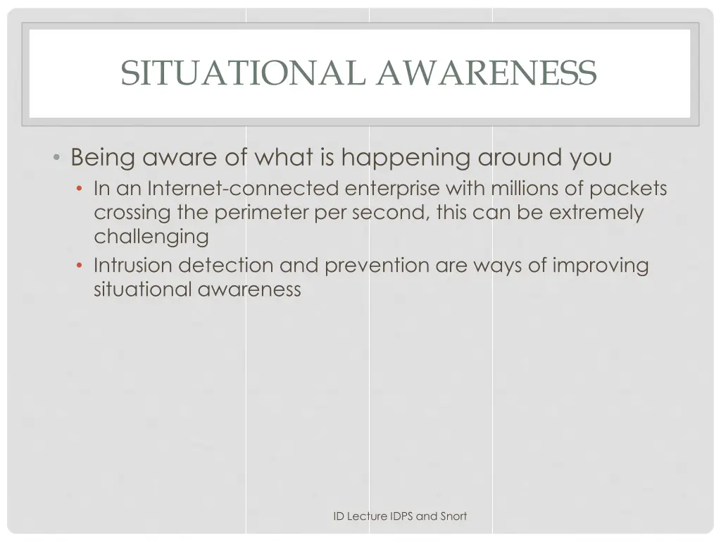 situational awareness