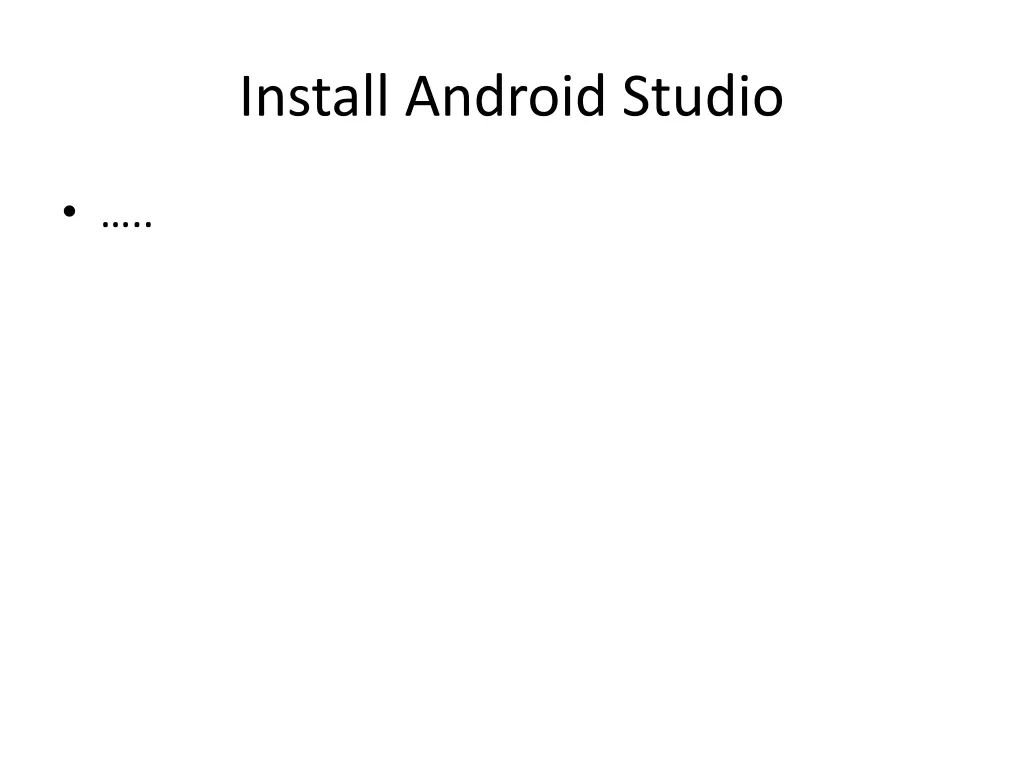 install android studio