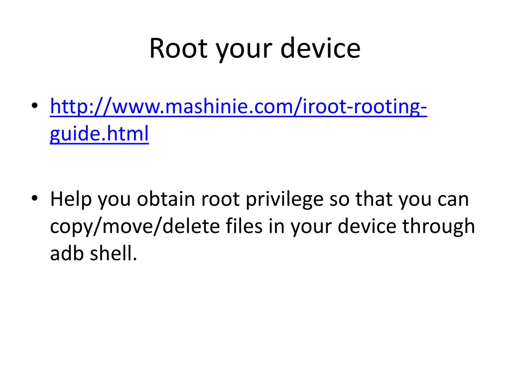 root your device