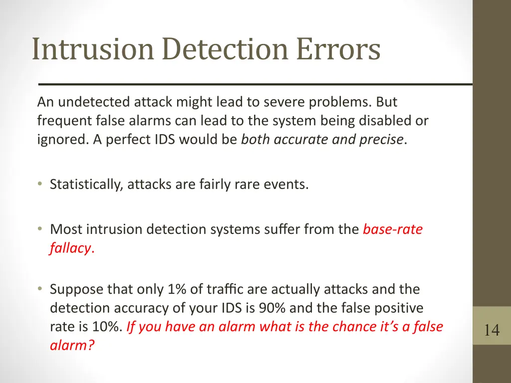 intrusion detection errors 1