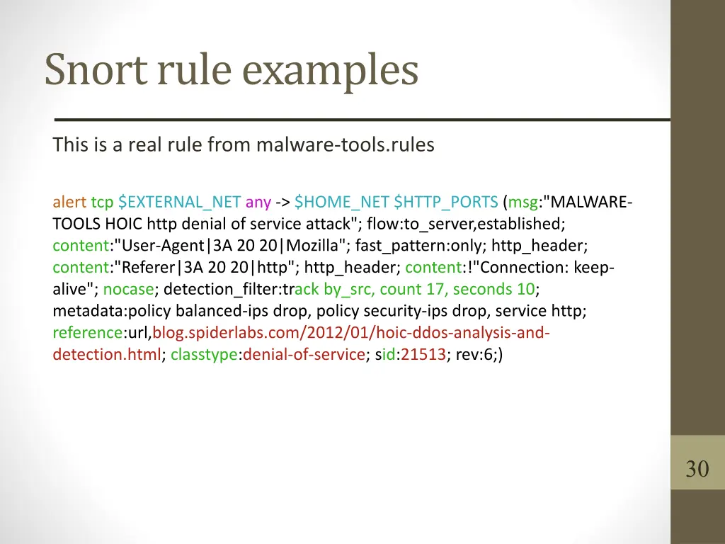 snort rule examples 1