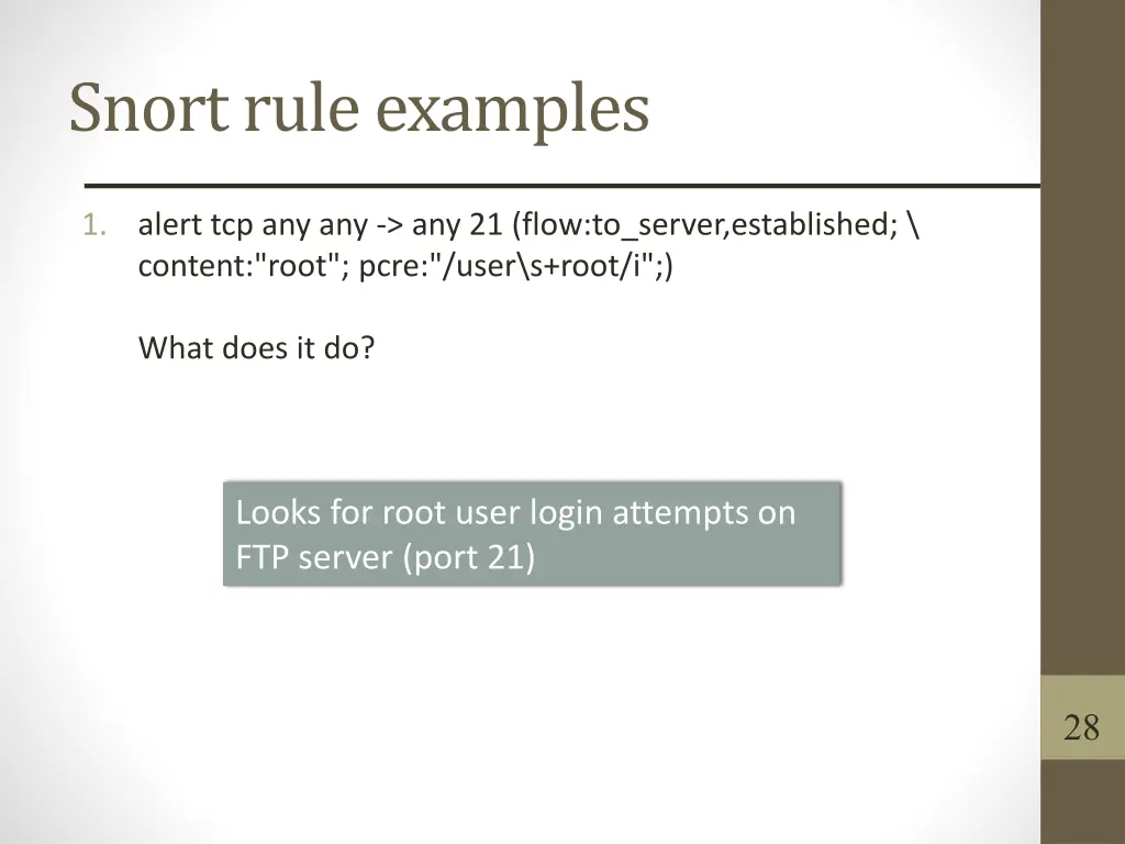 snort rule examples