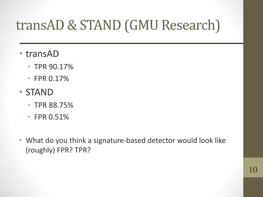 transad stand gmu research