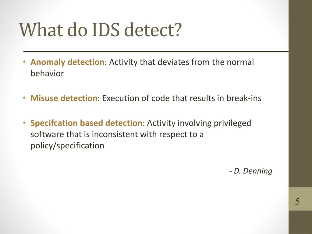 what do ids detect