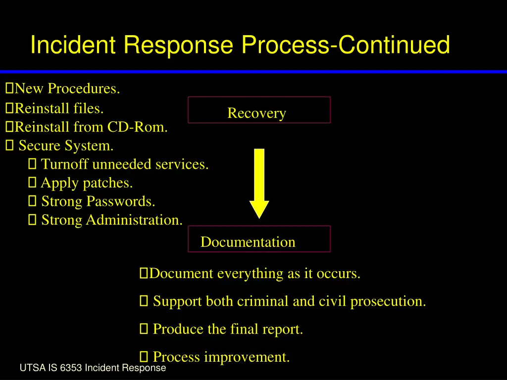 incident response process continued 1