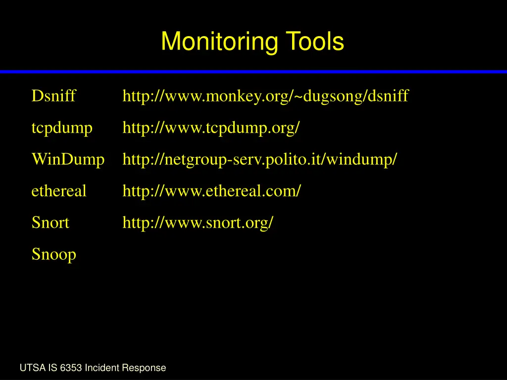 monitoring tools