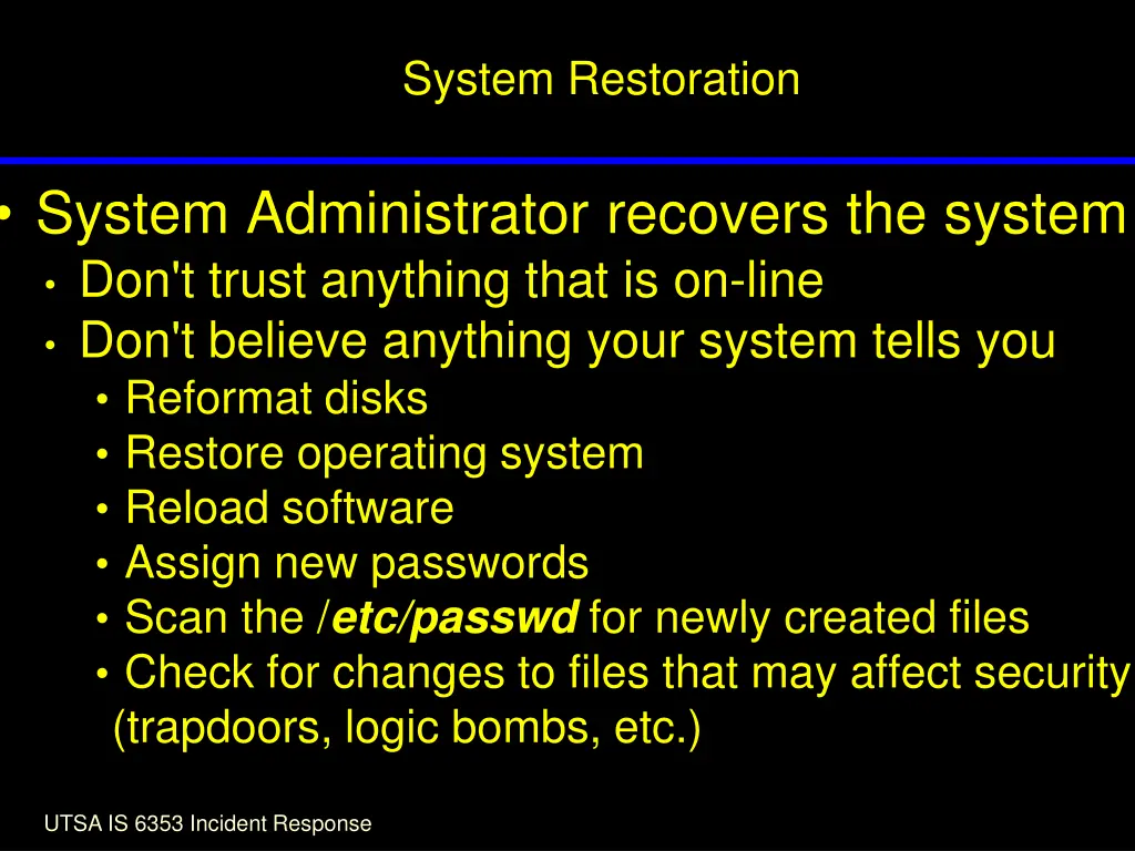 system restoration 1