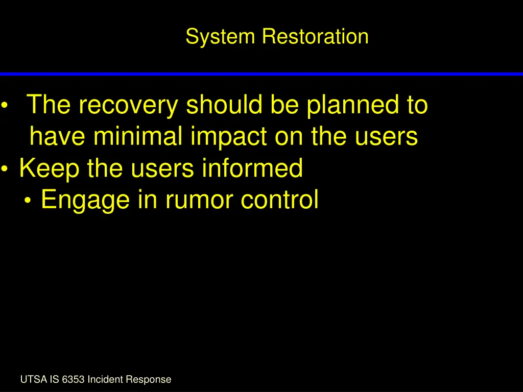 system restoration 3