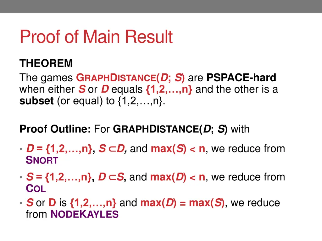 proof of main result