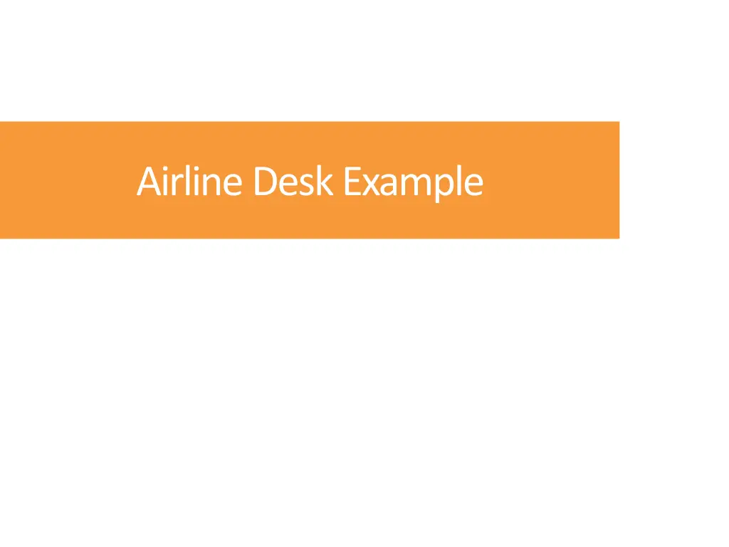 airline desk example