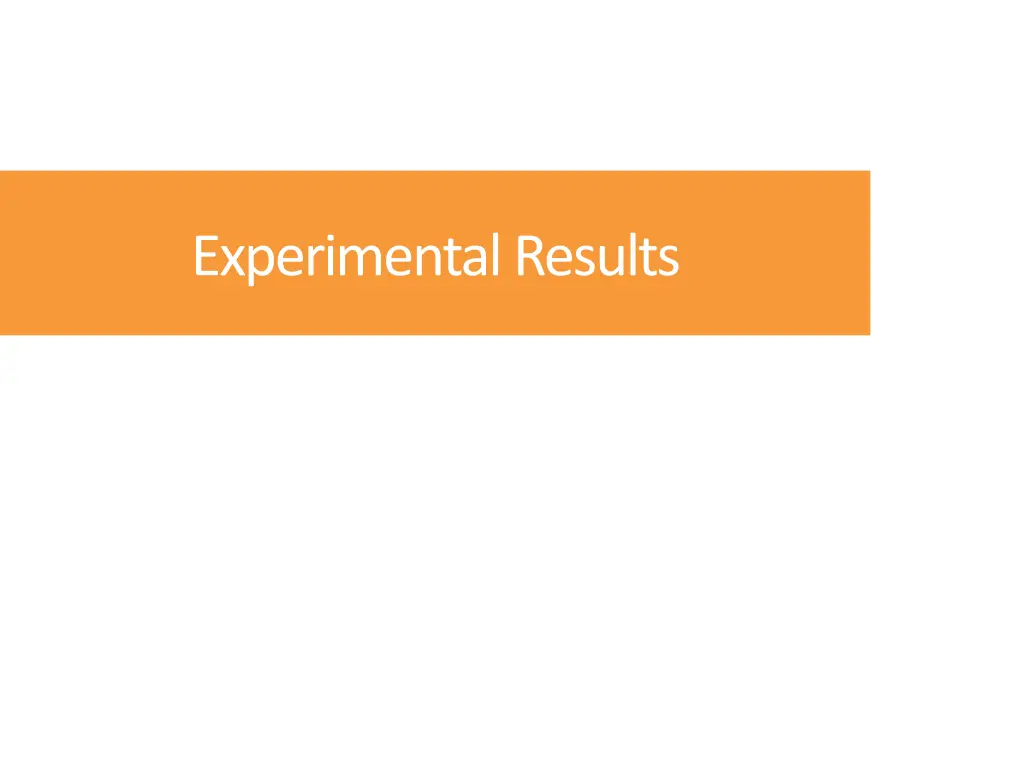 experimental results