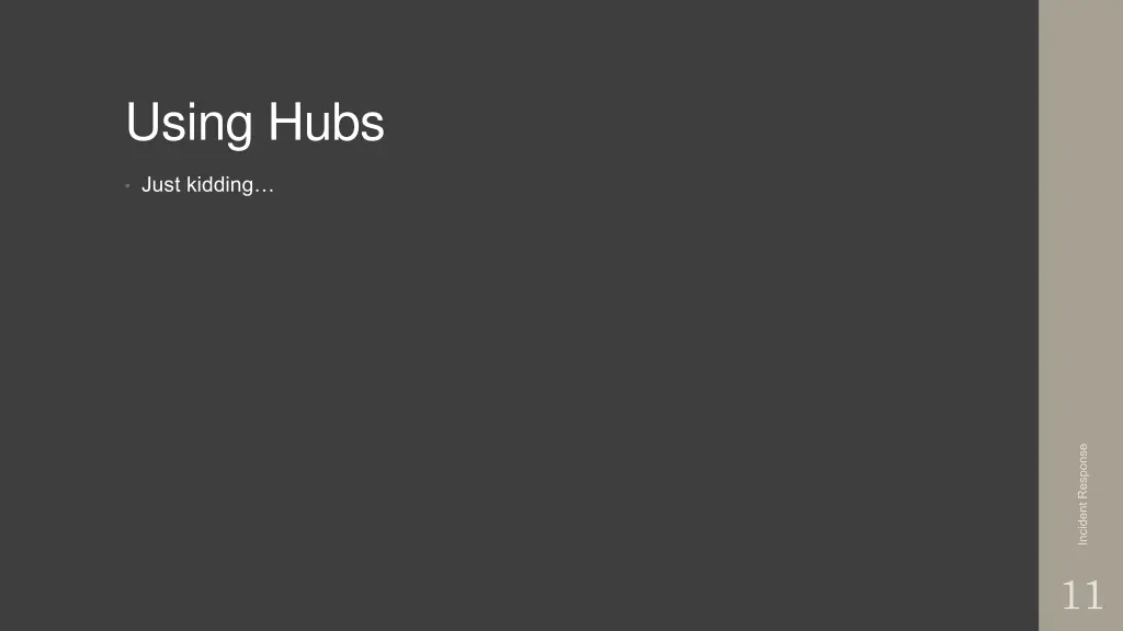 using hubs