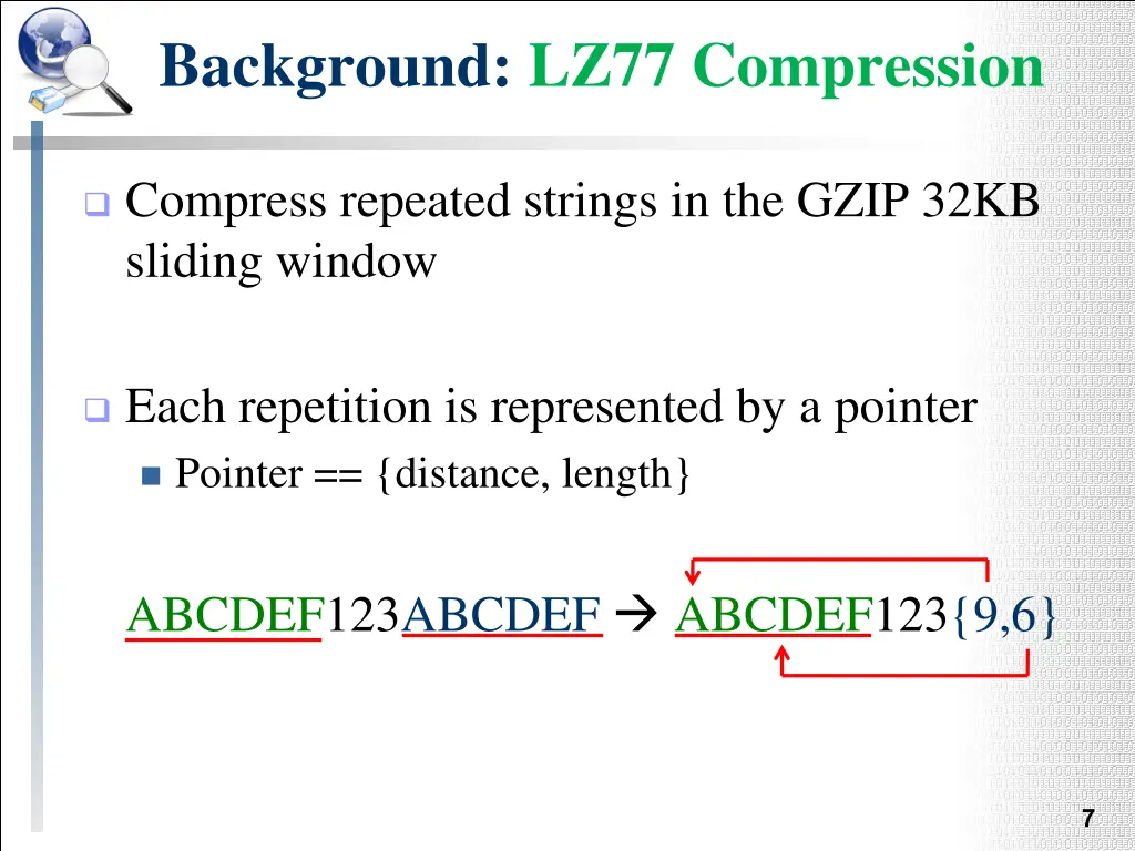 background lz77 compression