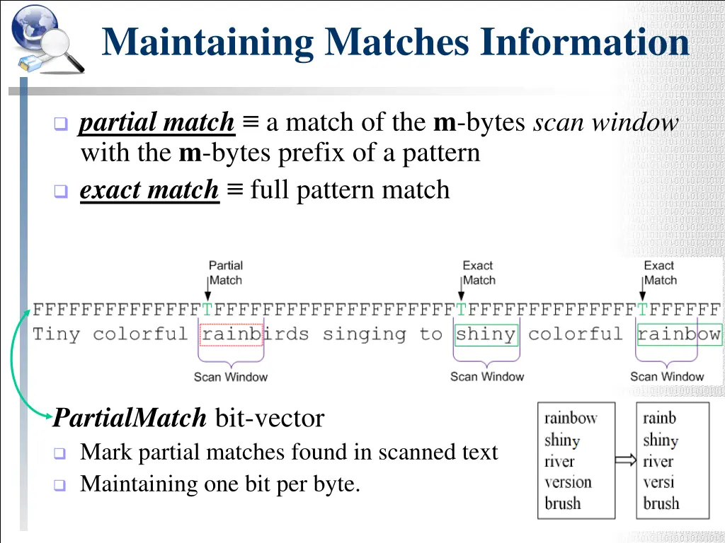 maintaining matches information