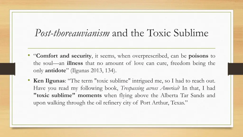 post thoreauvianism and the toxic sublime