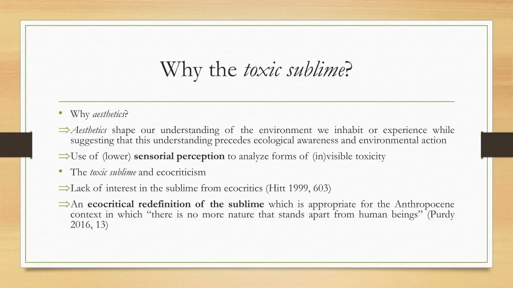 why the toxic sublime