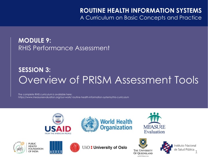 routine health information systems a curriculum