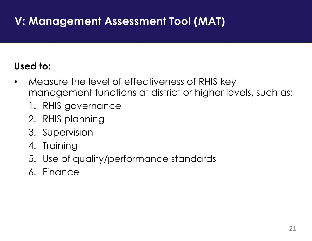 v management assessment tool mat