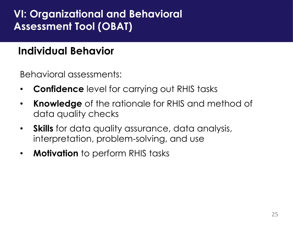 vi organizational and behavioral assessment tool 3