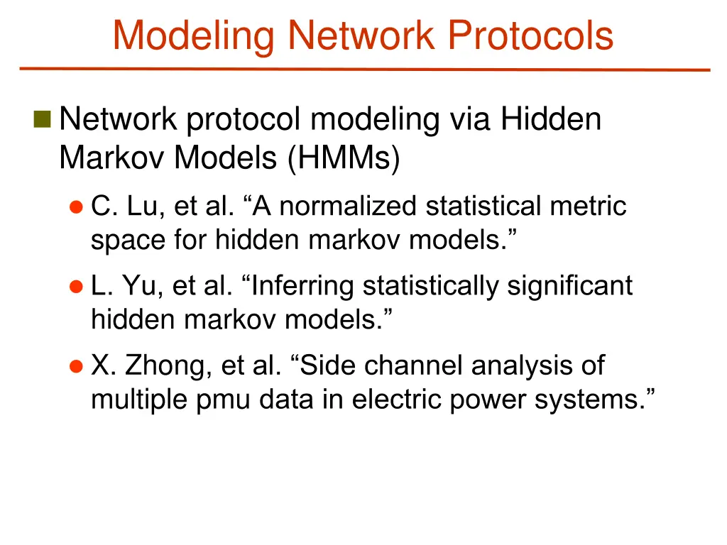 modeling network protocols 1