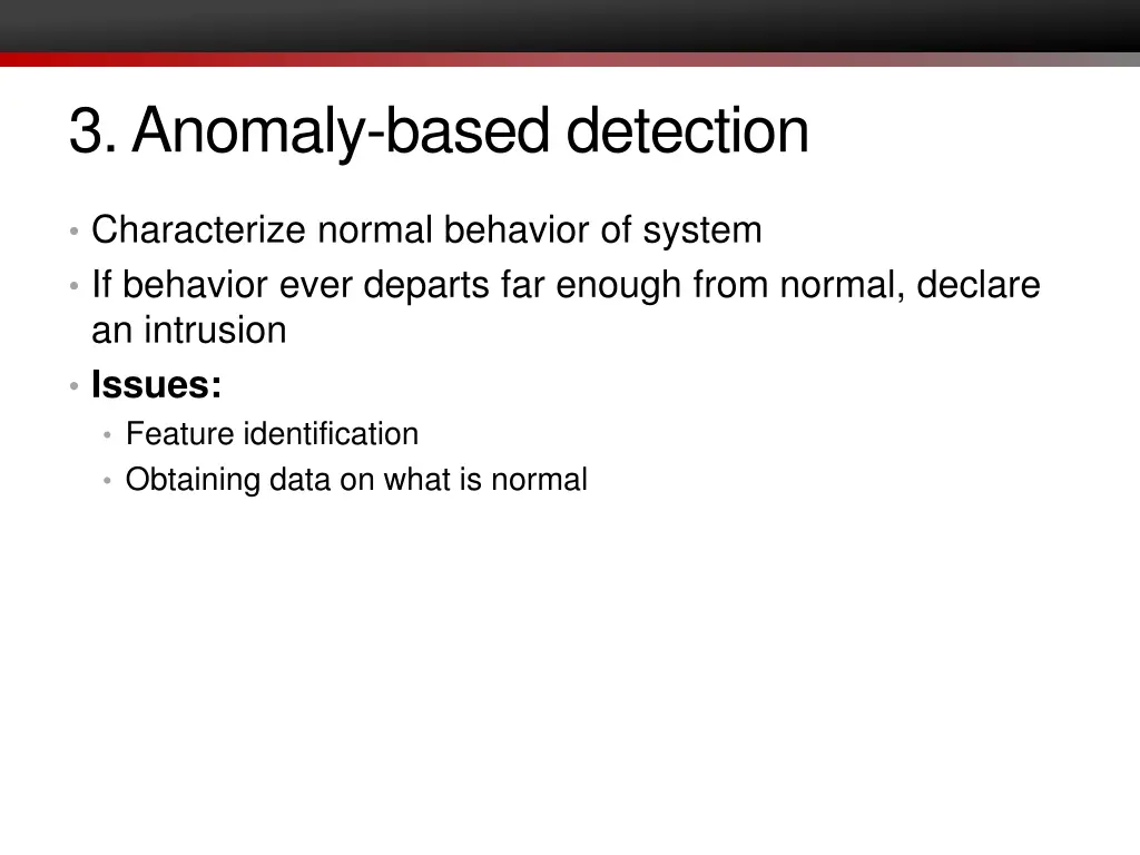 3 anomaly based detection