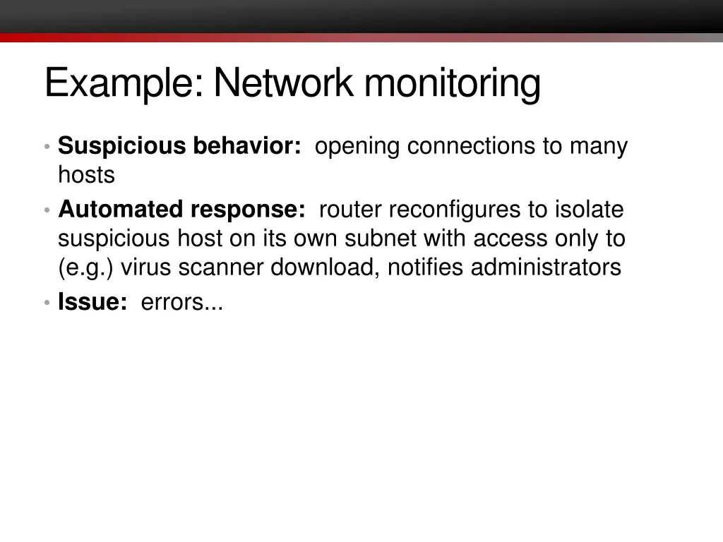 example network monitoring