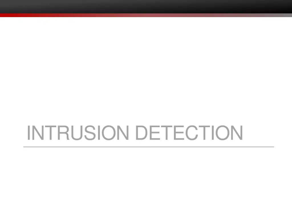 intrusion detection