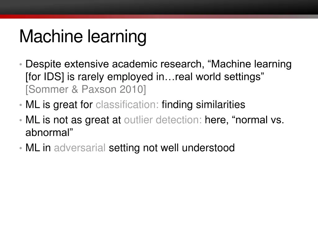 machine learning