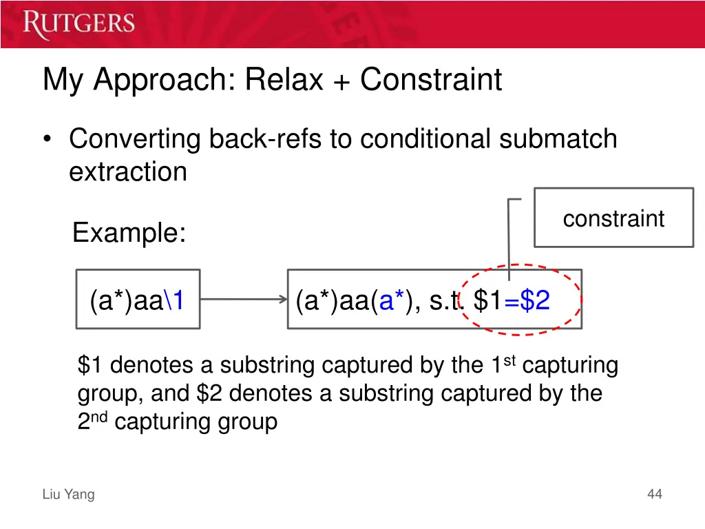 my approach relax constraint