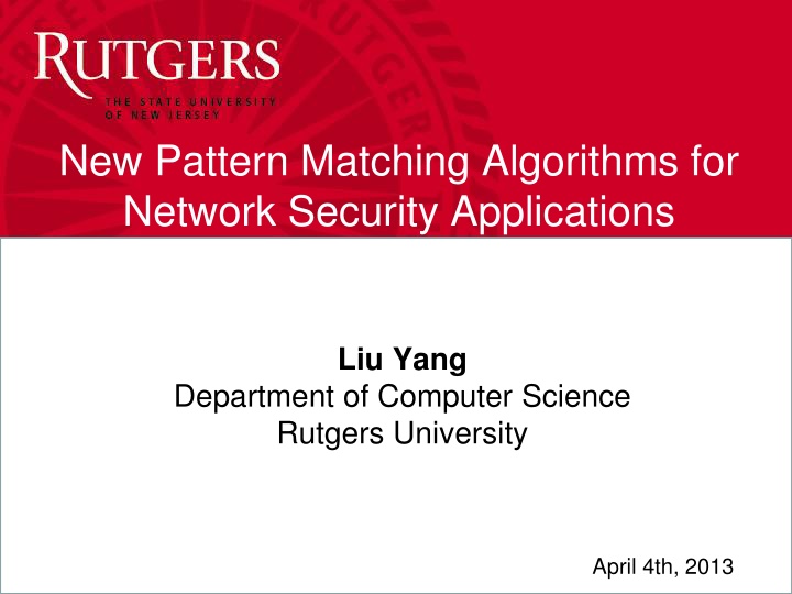 new pattern matching algorithms for network