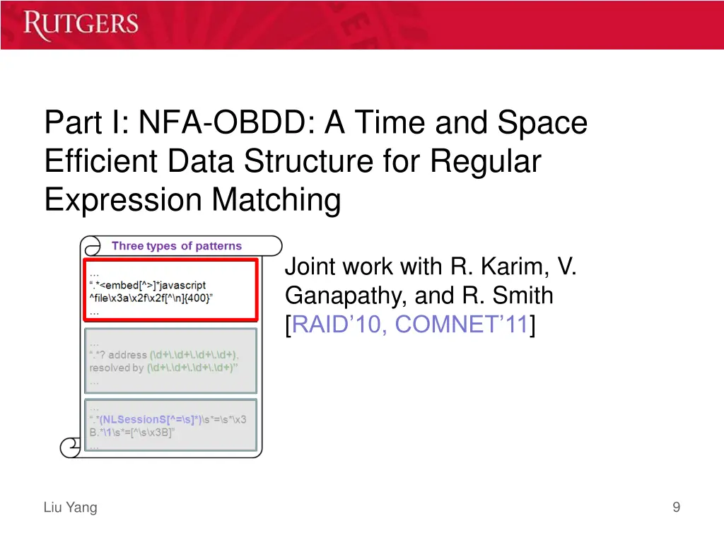 part i nfa obdd a time and space efficient data