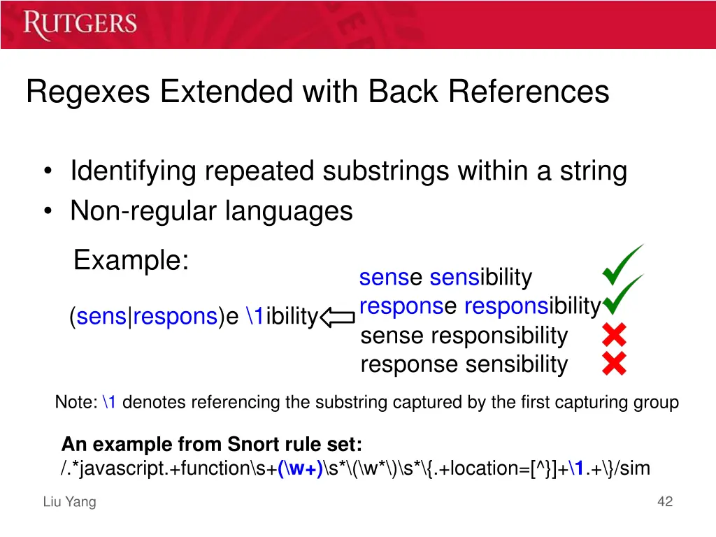 regexes extended with back references