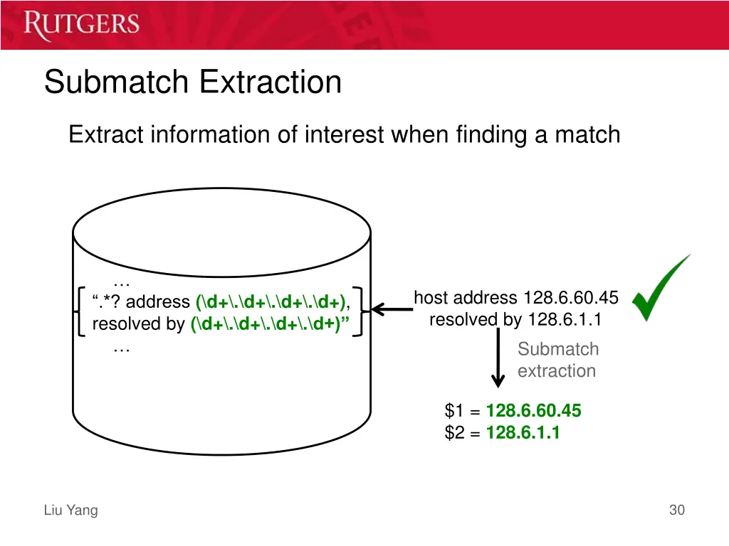 submatch extraction