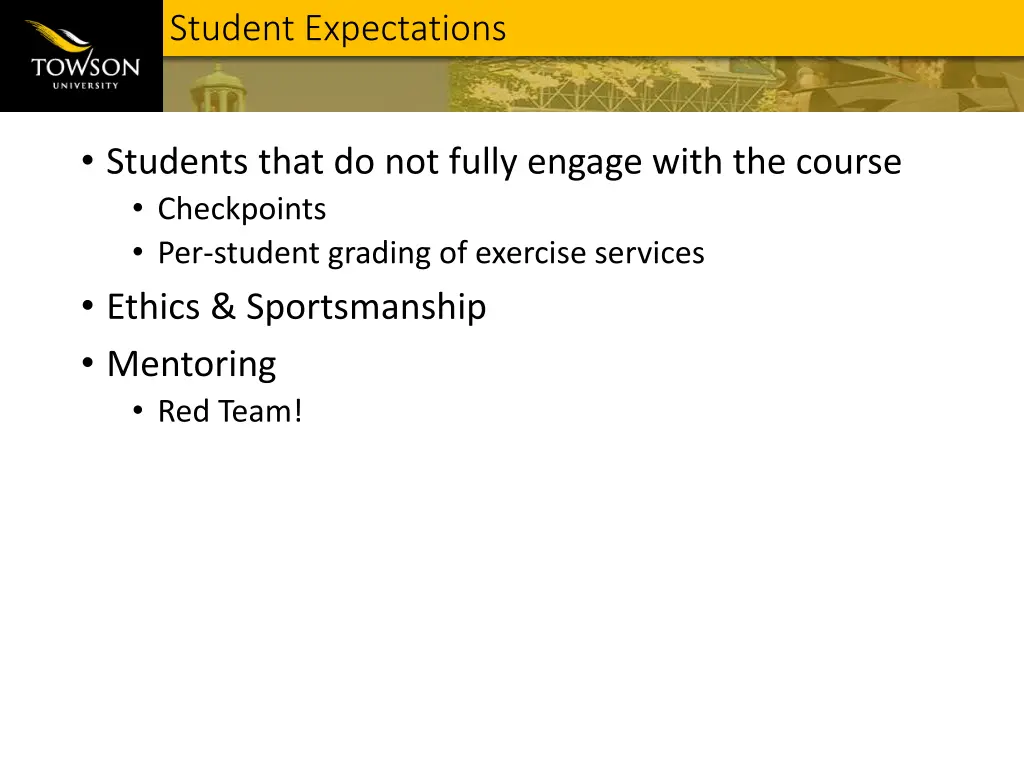 student expectations