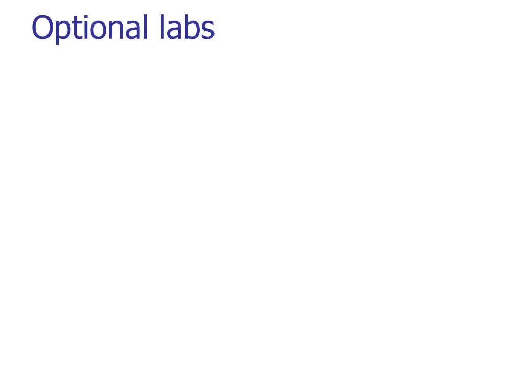 optional labs