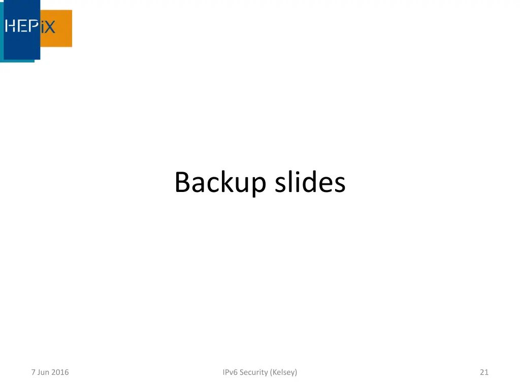 backup slides