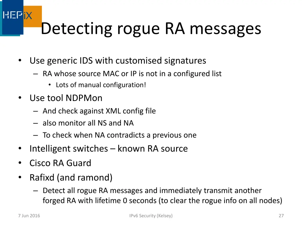 detecting rogue ra messages