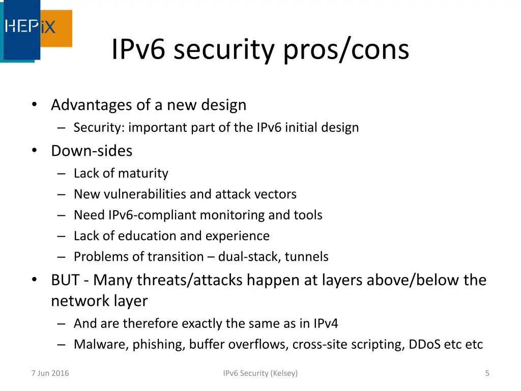 ipv6 security pros cons