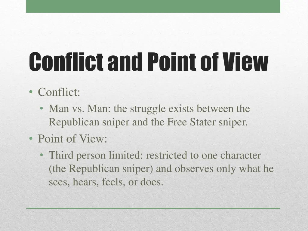 conflict and point of view