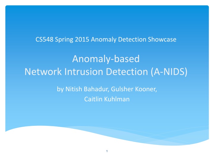 cs548 spring 2015 anomaly detection showcase