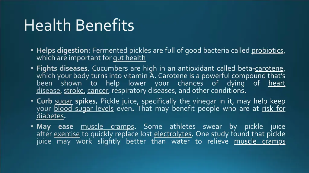 health benefits