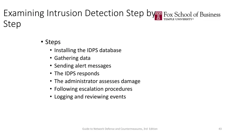 examining intrusion detection step by step