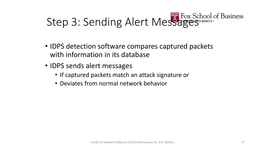 step 3 sending alert messages