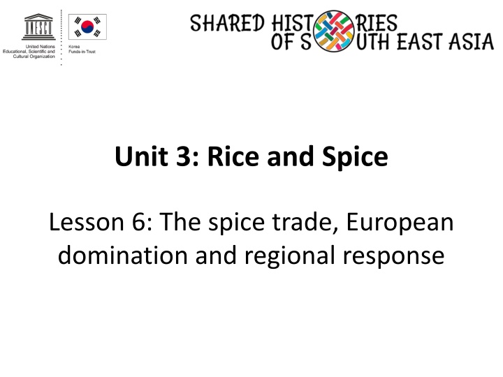 unit 3 rice and spice