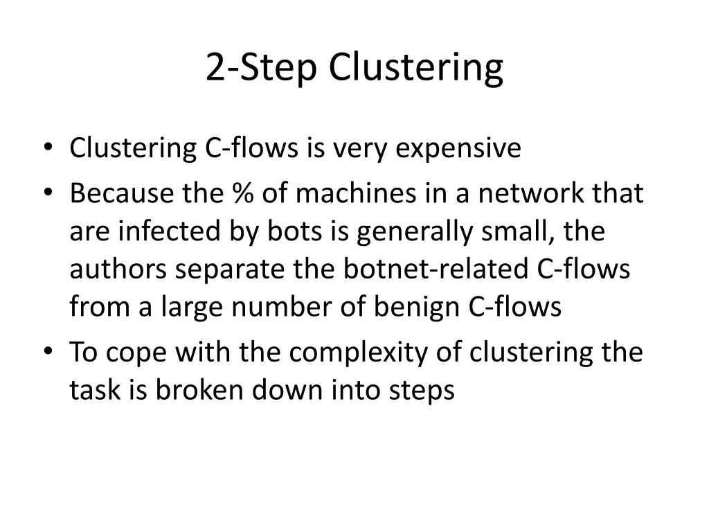 2 step clustering