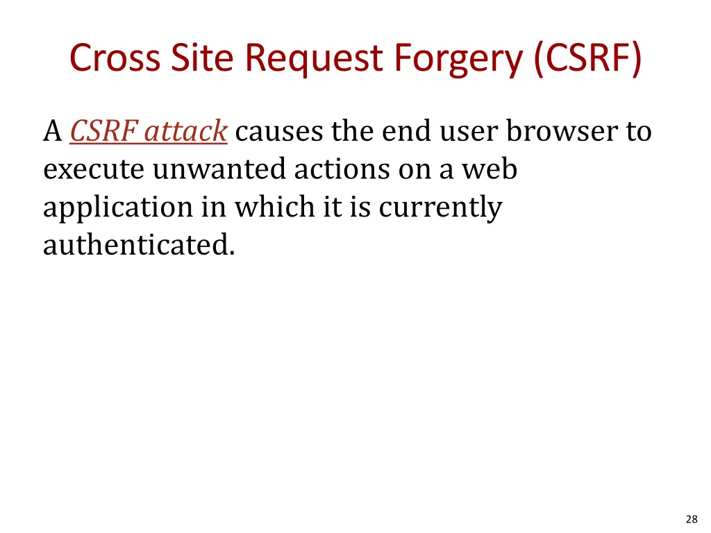 cross site request forgery csrf