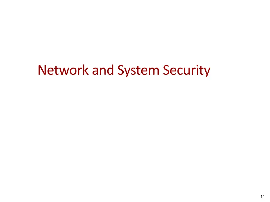 network and system security